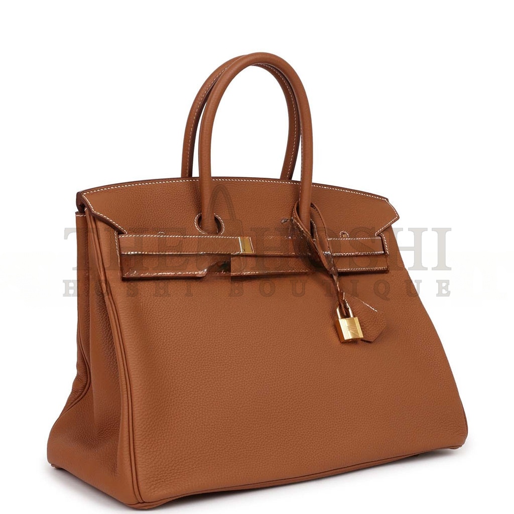 H**me5 BIRKIN 35 TOGO GOLDEN BROWN GOLD BUCKLE BAG 1900409 (35*25*18cm) Master Quality